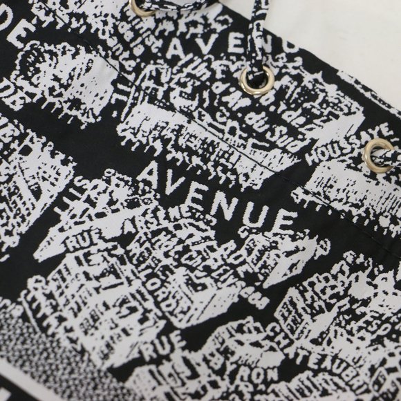 Christian Dior Pouch Black White Plan de Paris with Strap Jacquard - Picture 9 of 11